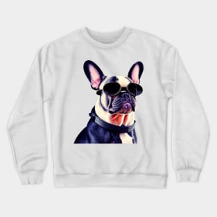 Frenchie with Sunglasses Crewneck Sweatshirt